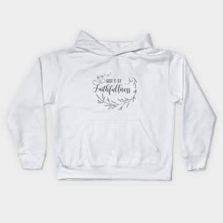 Great is Thy Faithfulness Lineartwork Kids Hoodie